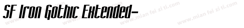 SF Iron Gothic Extended字体转换
